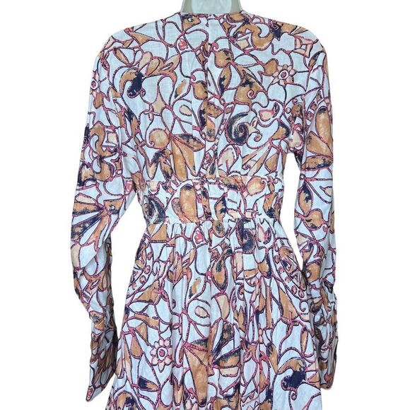 A.L.C. Salina Floral Linen Mini Dress NWT Size 4 - Picture 7 of 10